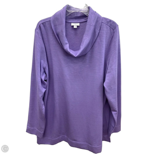 Top Long Sleeve By J. Jill In Purple, Size: 2x