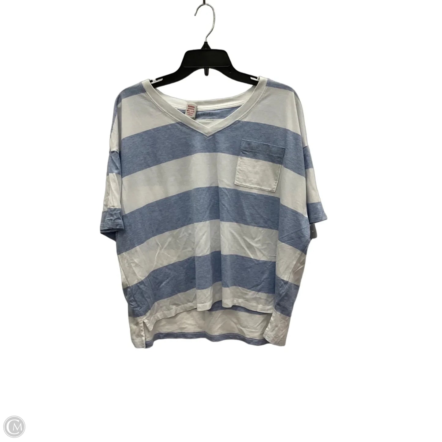 Top Short Sleeve By Talbots In Striped Pattern, Size: Xl