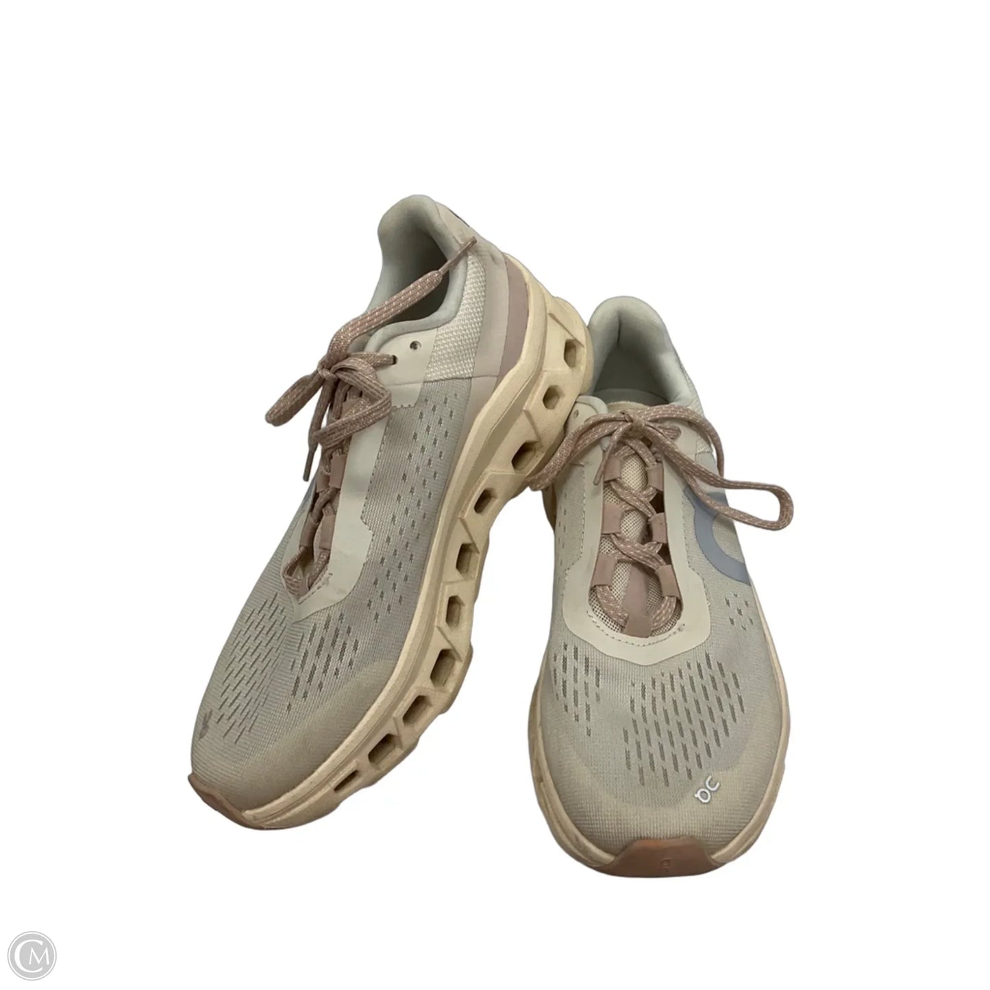 Shoes Athletic By On Cloud In Cream & Pink, Size: 8