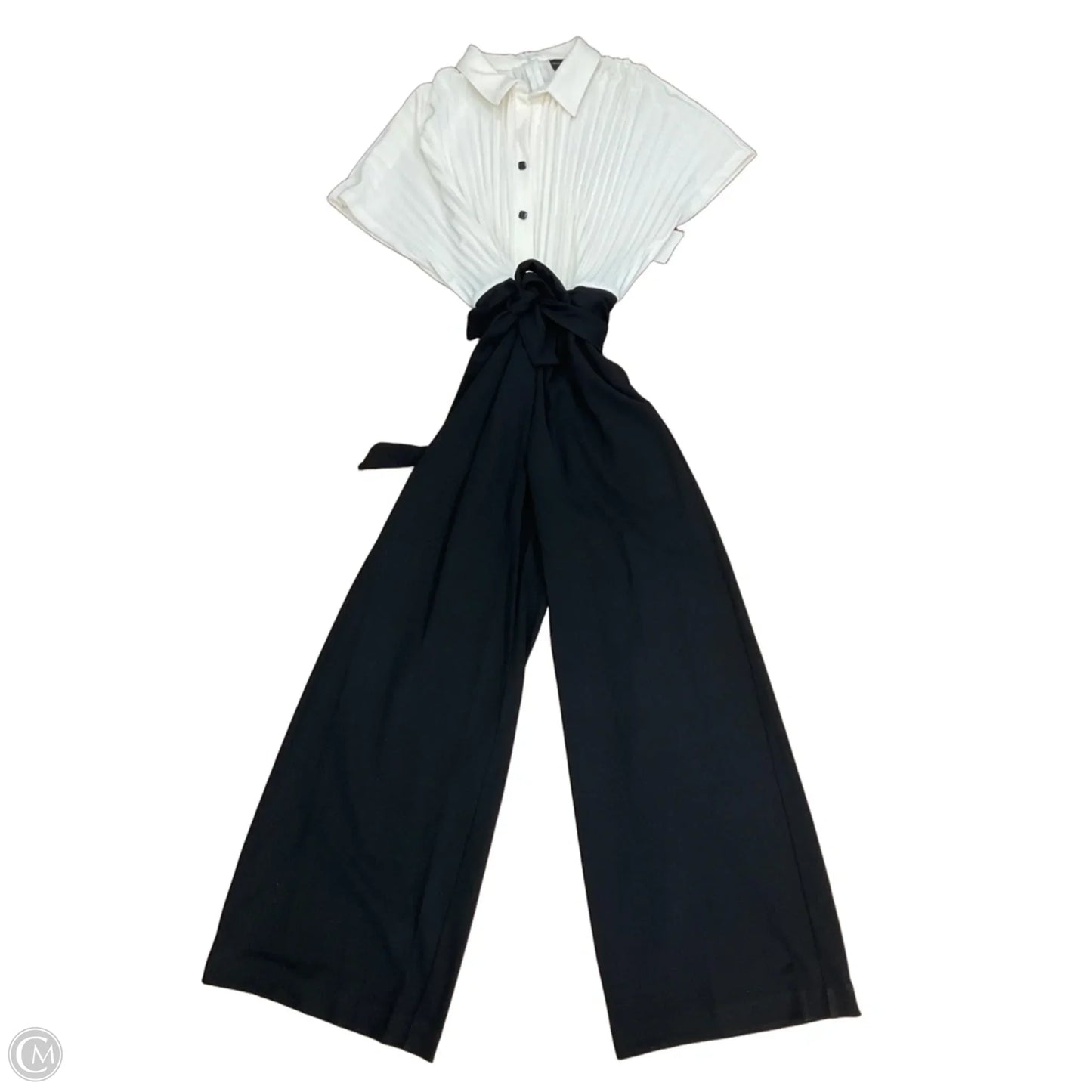 Jumpsuit By Clothes Mentor In Black & Cream, Size: Xl