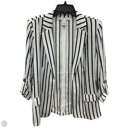 Blazer By Clothes Mentor In Striped Pattern, Size: L