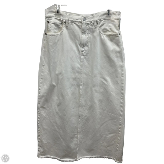 Skirt Maxi By J. Crew In White Denim, Size: 10