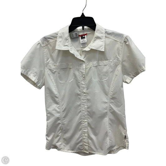 Athletic Top Short Sleeve By The North Face In White, Size: L