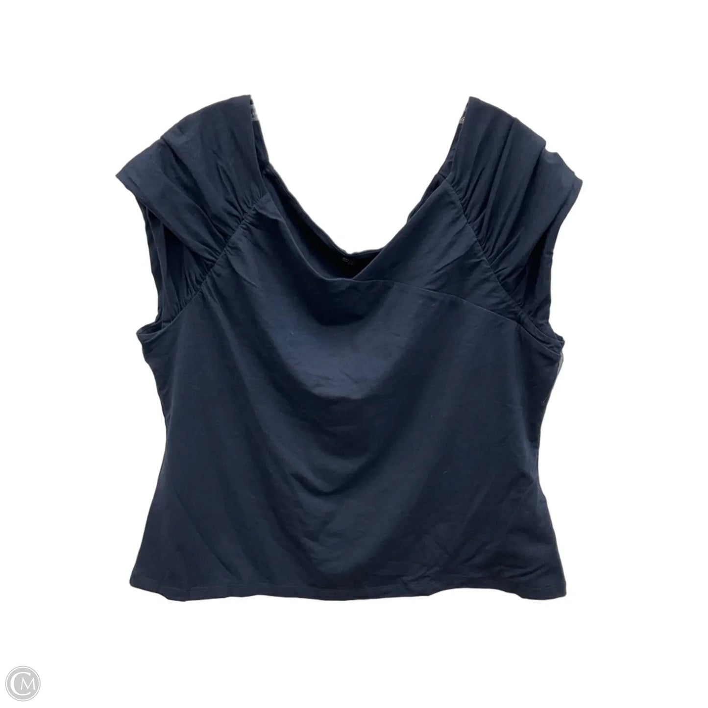Top Short Sleeve By Banana Republic In Navy, Size: Xxl