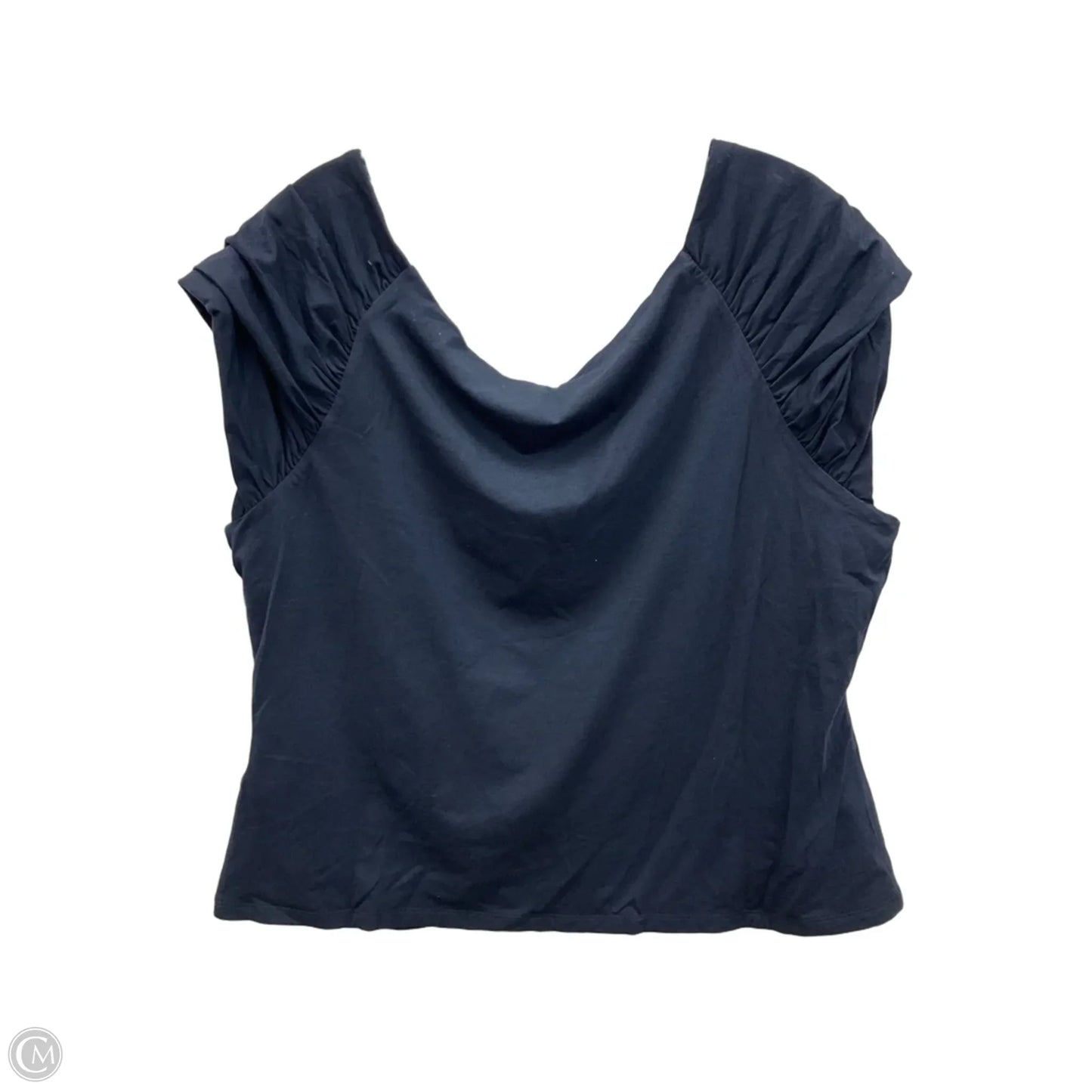 Top Short Sleeve By Banana Republic In Navy, Size: Xxl