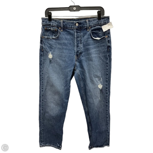 Jeans Straight By Gap In Blue Denim, Size: 12