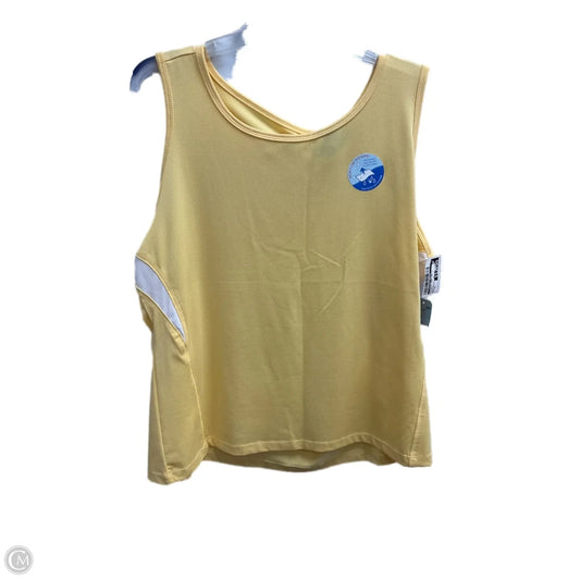 Athletic Tank Top By Clothes Mentor In Yellow, Size: Xl