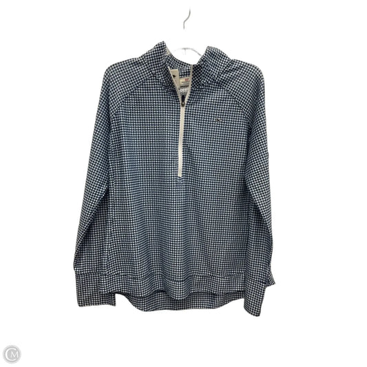 Athletic Top Long Sleeve Collar By Vineyard Vines In Blue & White, Size: Xl