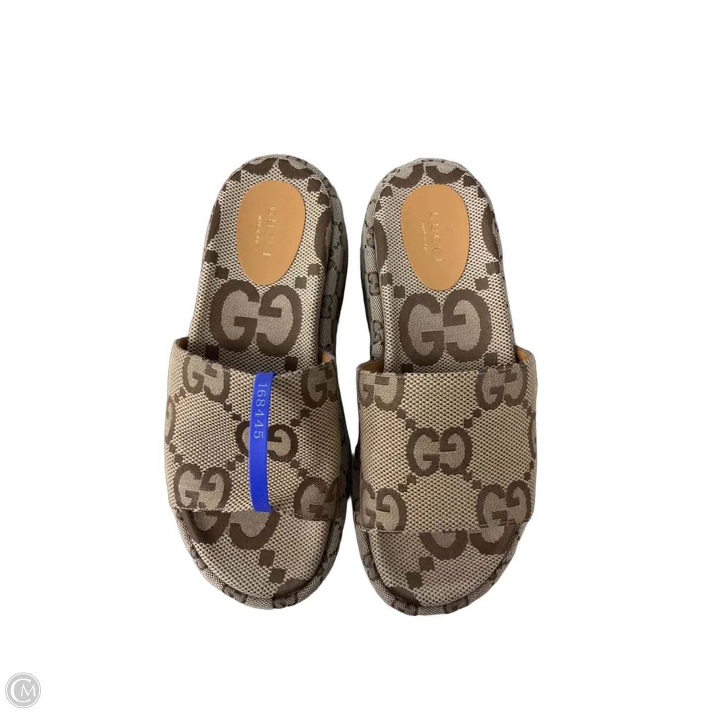 Shoes Luxury Designer By Gucci In Brown, Size: 8