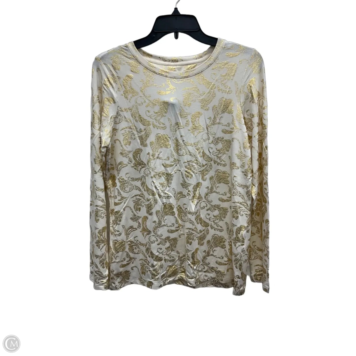 Top Long Sleeve By Chicos In Gold, Size: M