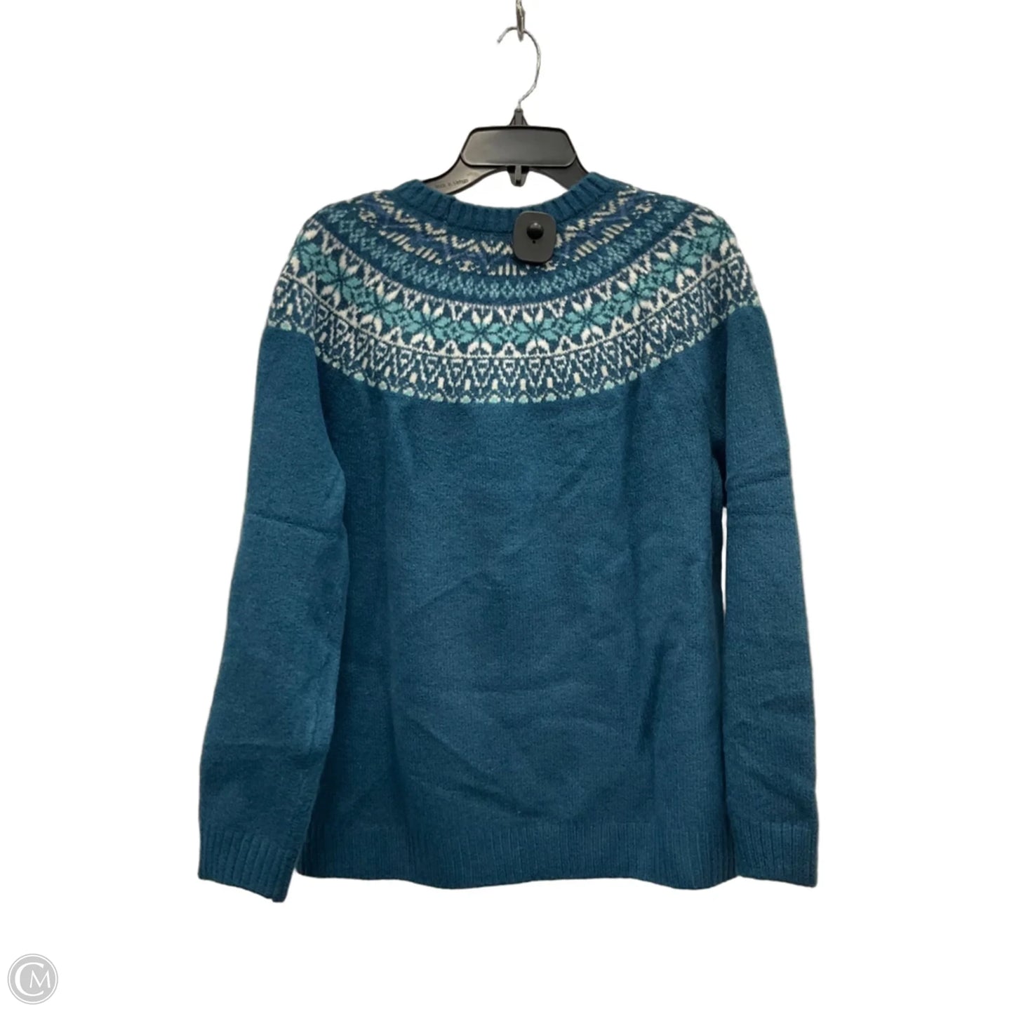 Sweater By Croft And Barrow In Blue & White, Size: Xl