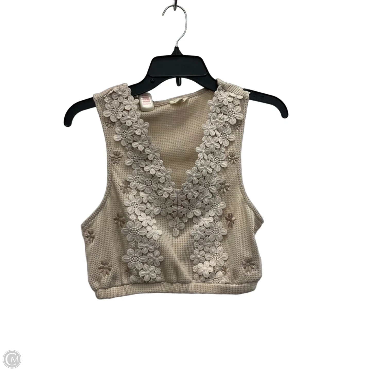 Top Sleeveless By Pol In Beige, Size: S