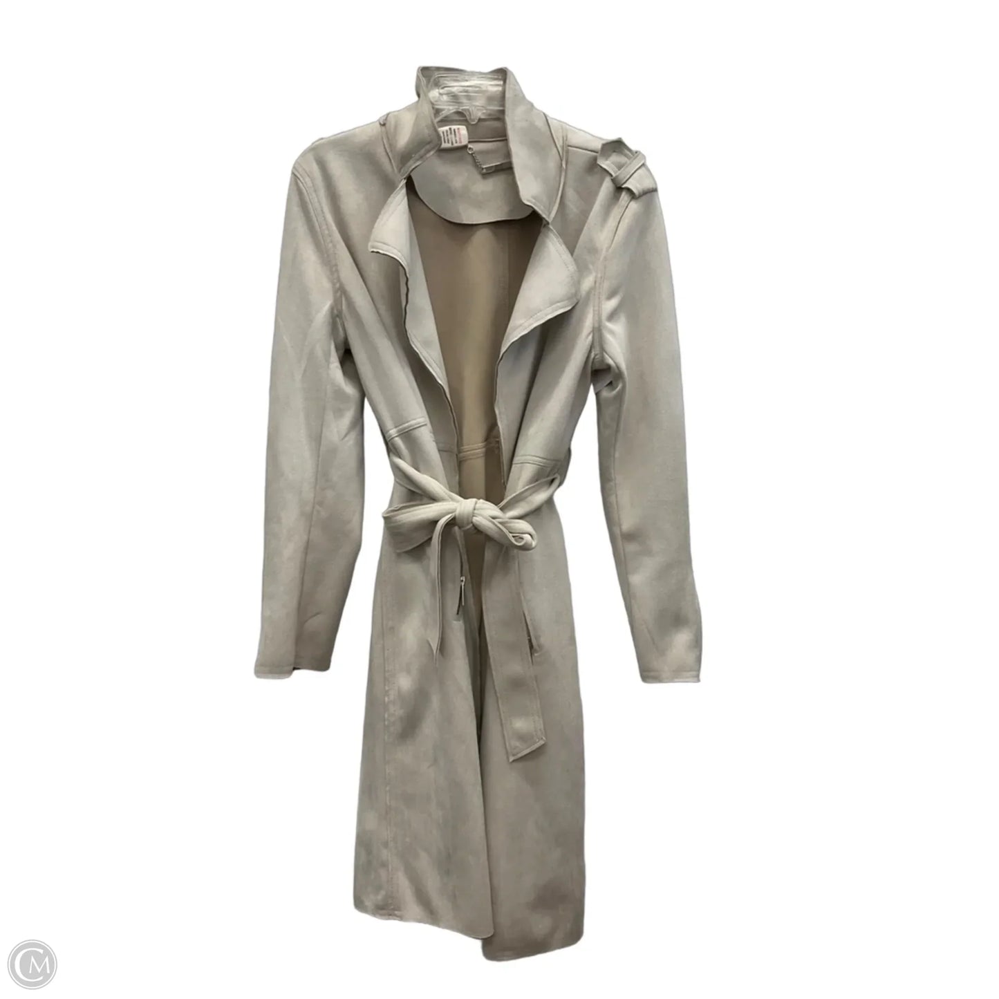 Coat Trench Coat By T Tahari In Taupe, Size: L
