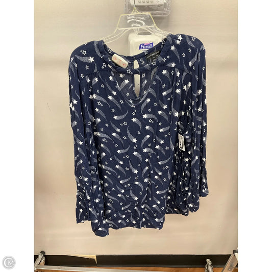 Top Long Sleeve By Lane Bryant In Navy, Size: 20