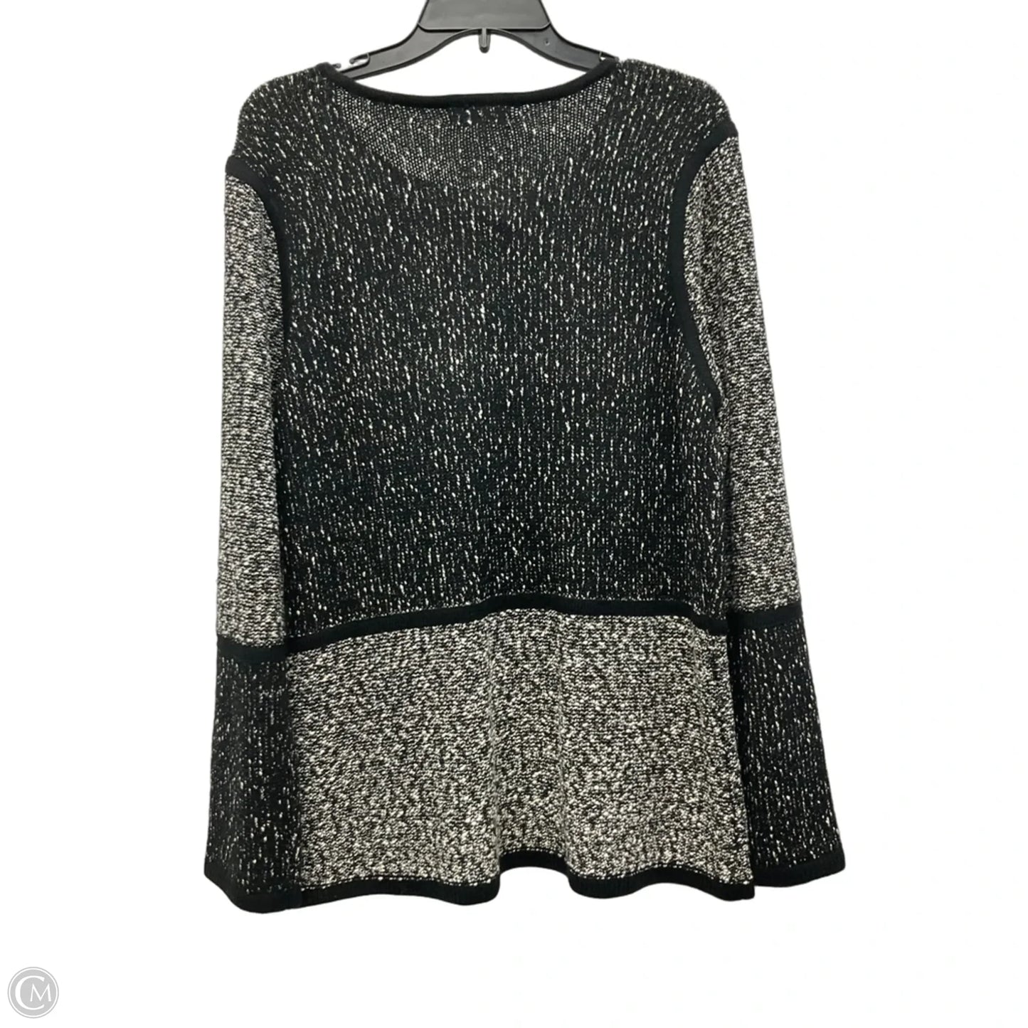 Sweater By Calvin Klein In Black & White, Size: Xl