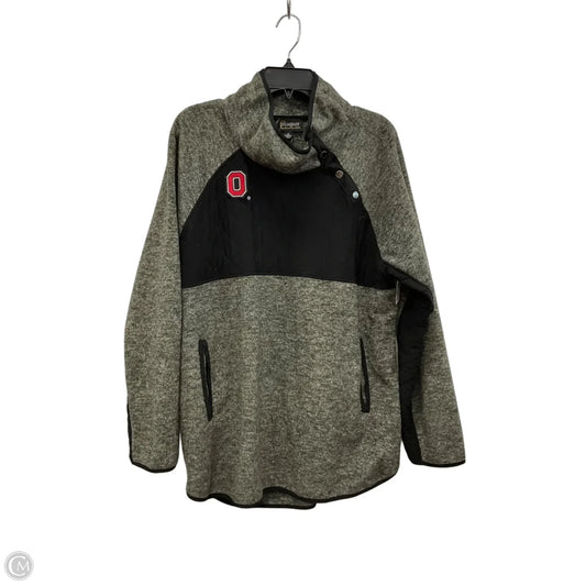 Athletic Top Long Sleeve Collar By Gameday Couture In Grey, Size: Xl
