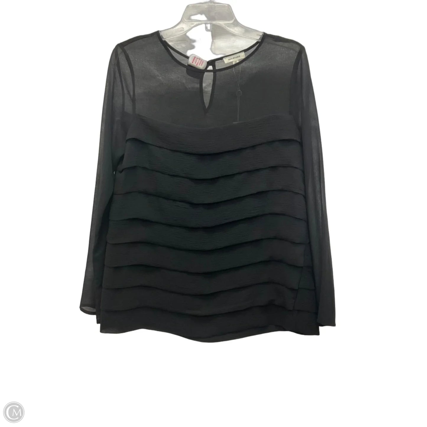 Top Long Sleeve By Max Studio In Black, Size: Xs