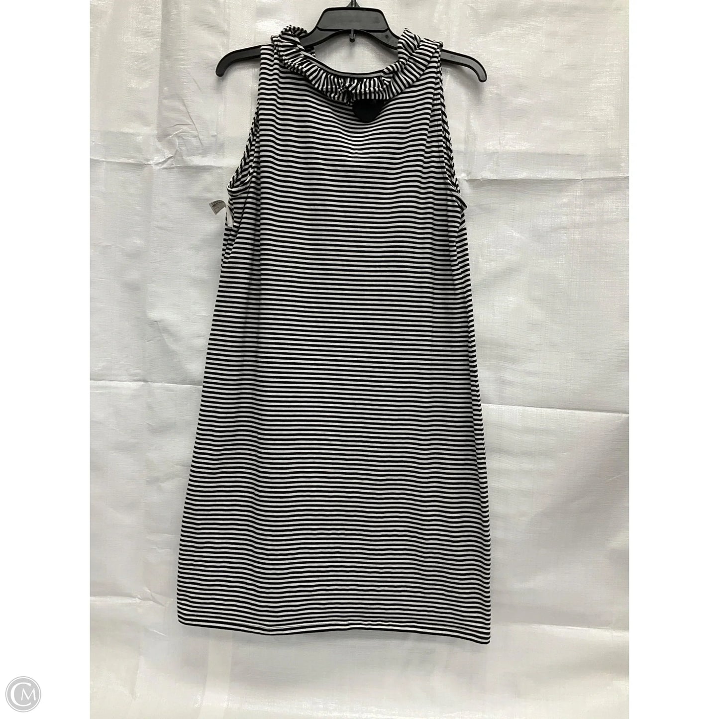 Dress Casual Midi By Talbots In Striped Pattern, Size: L
