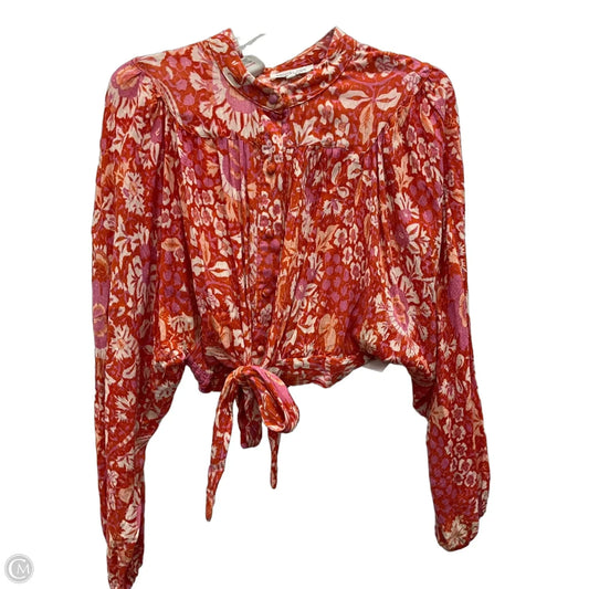 Top Long Sleeve By Rachel Zoe In Floral Print, Size: M