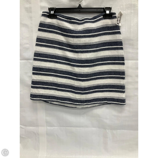 Skirt Mini & Short By Loft In Striped Pattern, Size: 4