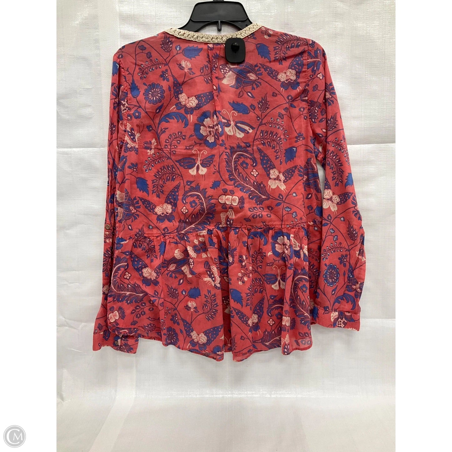 Top Long Sleeve By Maeve In Pink, Size: M