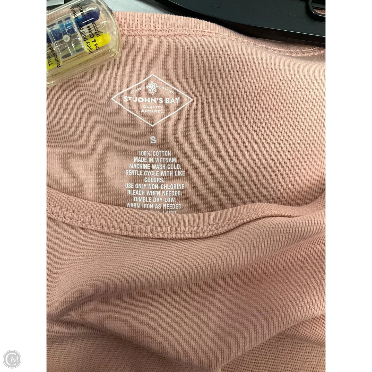 Top Long Sleeve By St Johns Bay In Pink, Size: S