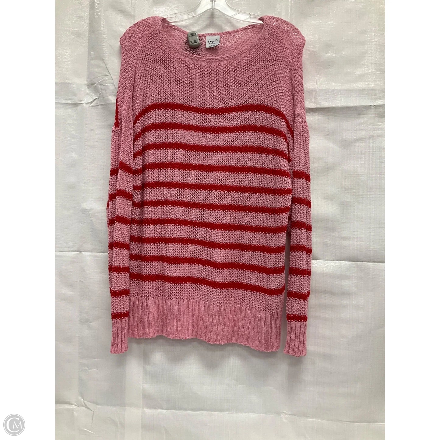 Sweater By Cozy In Pink & Red, Size: M