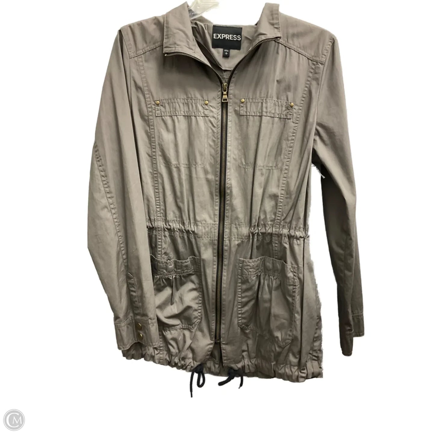 Jacket Utility By Express In Brown, Size: S