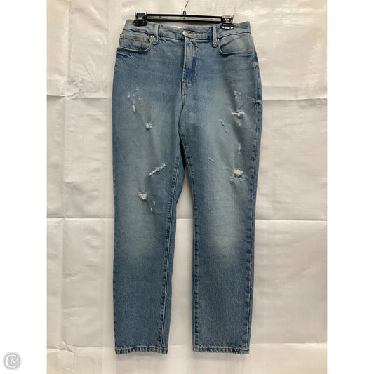 Jeans Straight By Good American In Blue, Size: 4