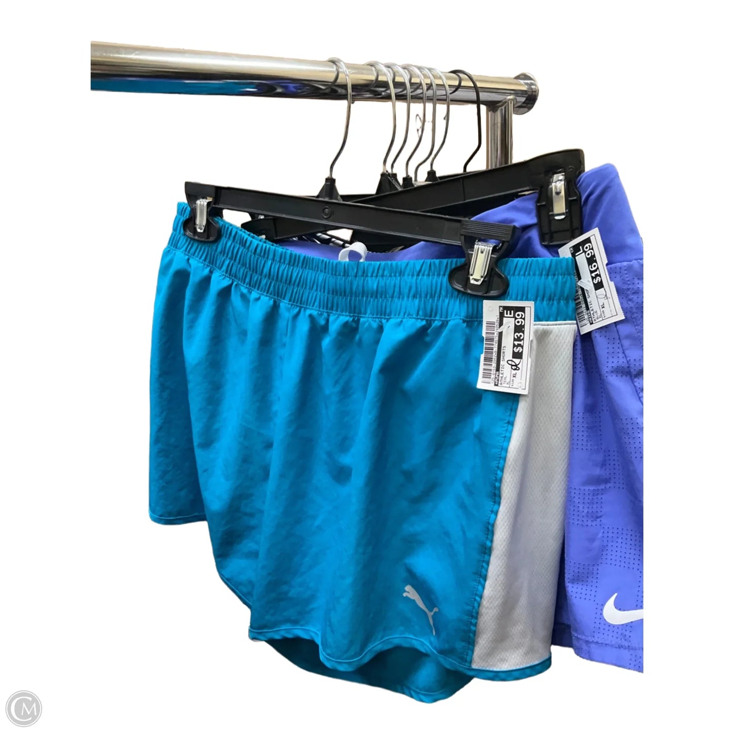 Athletic Shorts By Puma In Teal, Size: Xl