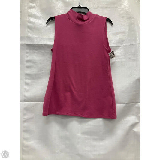 Top Sleeveless By Croft And Barrow In Pink, Size: M