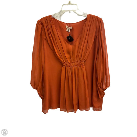 Top Long Sleeve By Sundance In Orange, Size: Xl