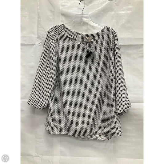 Top 3/4 Sleeve By Roz And Ali In White, Size: 1x