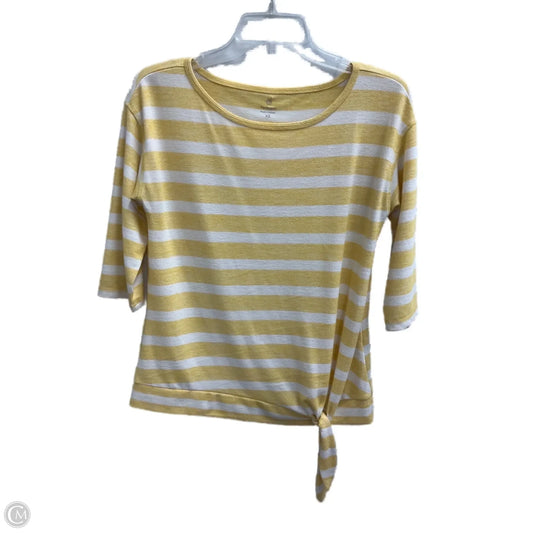 Top 3/4 Sleeve By Talbots In Striped Pattern, Size: Xs