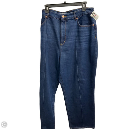 Jeans Straight By Loft In Blue Denim, Size: 18
