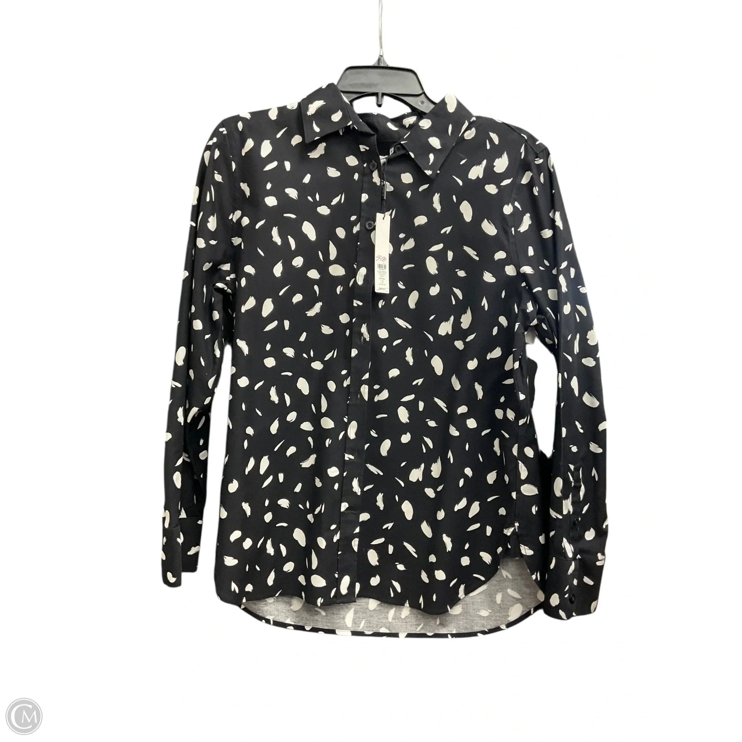 Blouse Long Sleeve By Chicos In Black, Size: 10