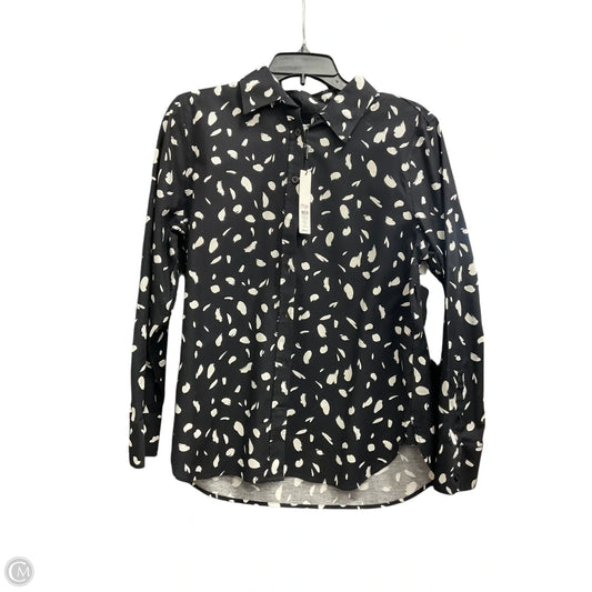 Blouse Long Sleeve By Chicos In Black, Size: 10