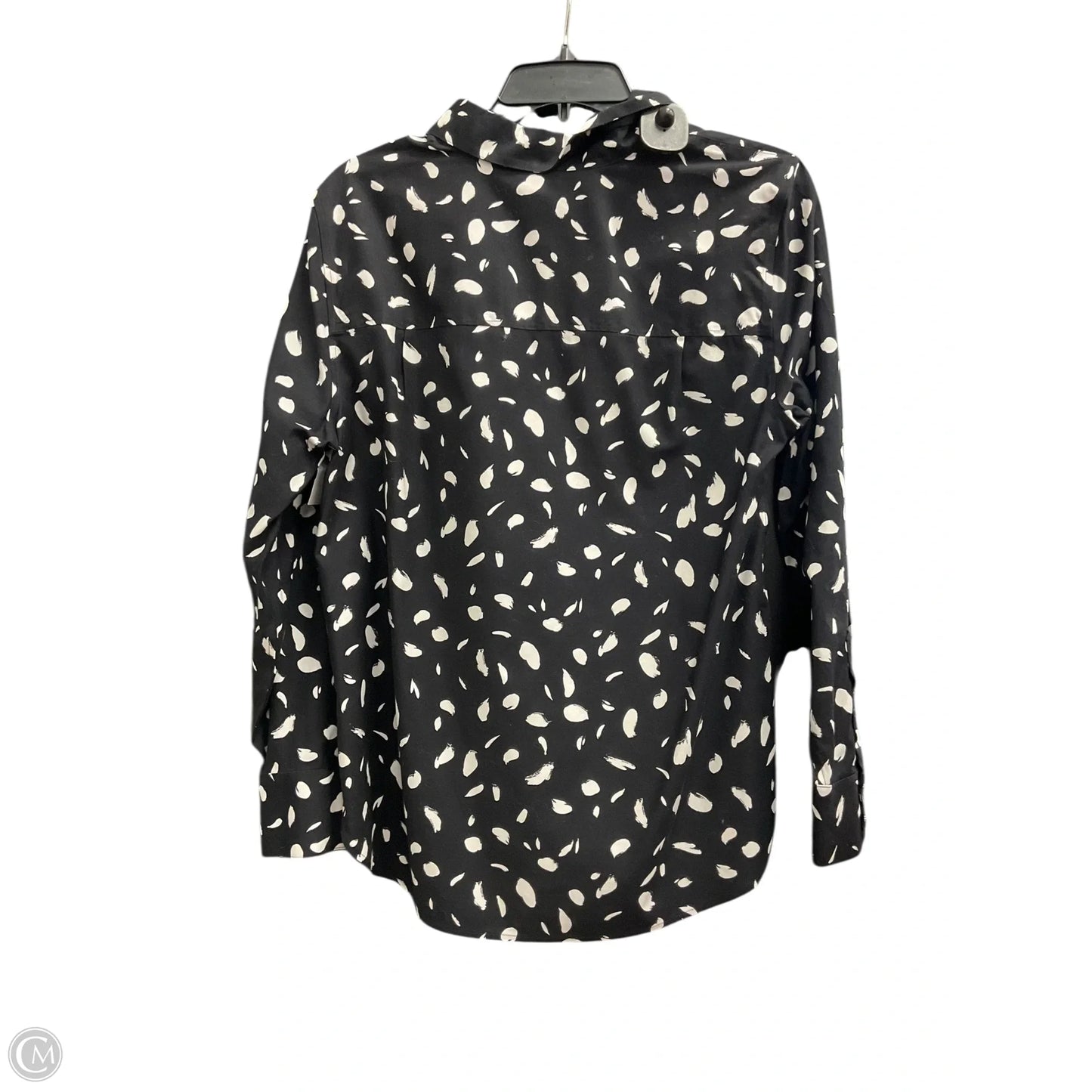 Blouse Long Sleeve By Chicos In Black, Size: 10