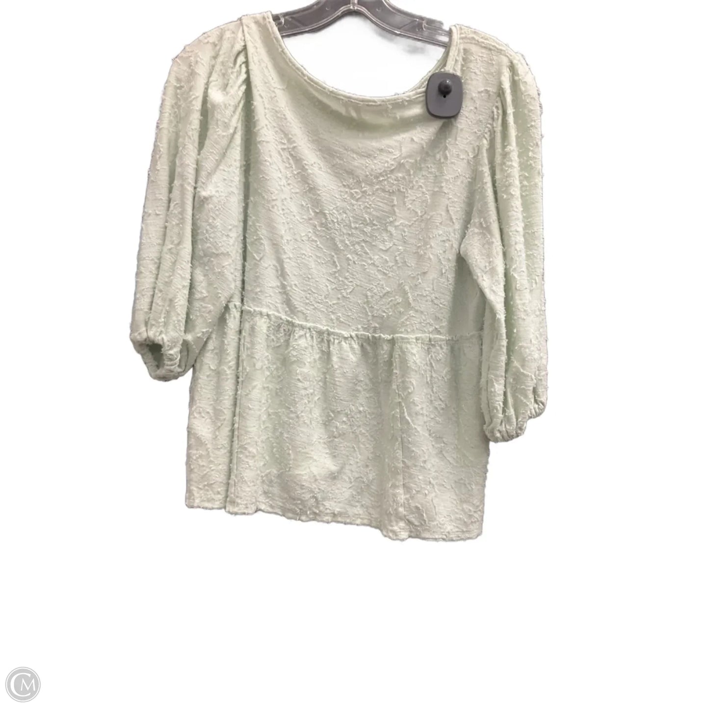 Top 3/4 Sleeve By Anthropologie In Green, Size: Xs
