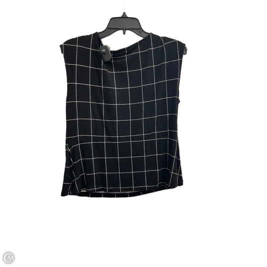 Top Sleeveless By Liz Claiborne In Black & White, Size: M