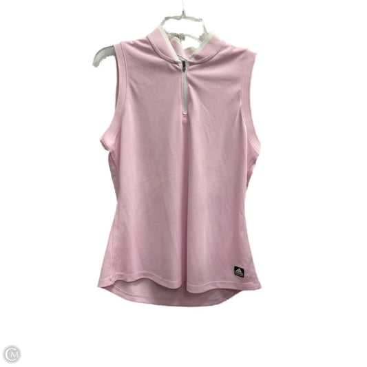 Athletic Tank Top By Adidas In Pink, Size: L