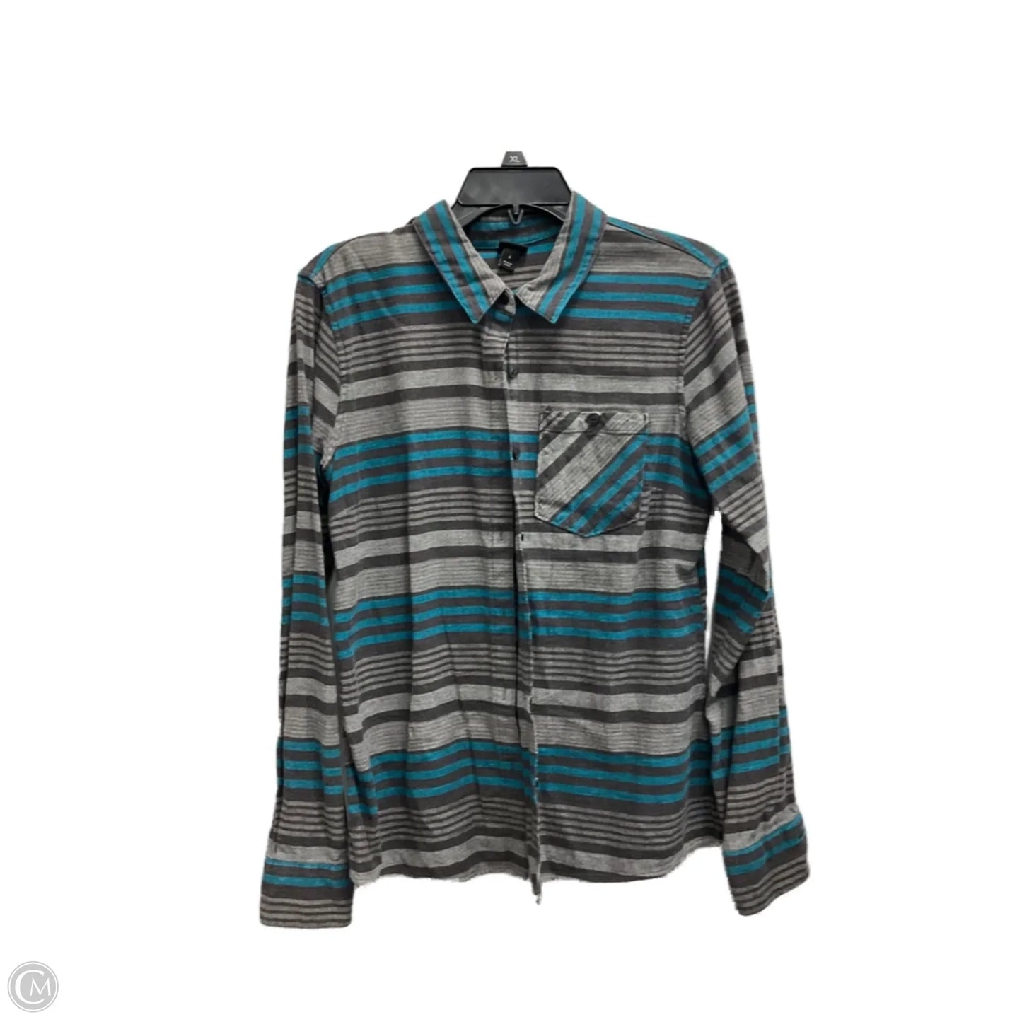 Blouse Long Sleeve By Patagonia In Striped Pattern, Size: 6
