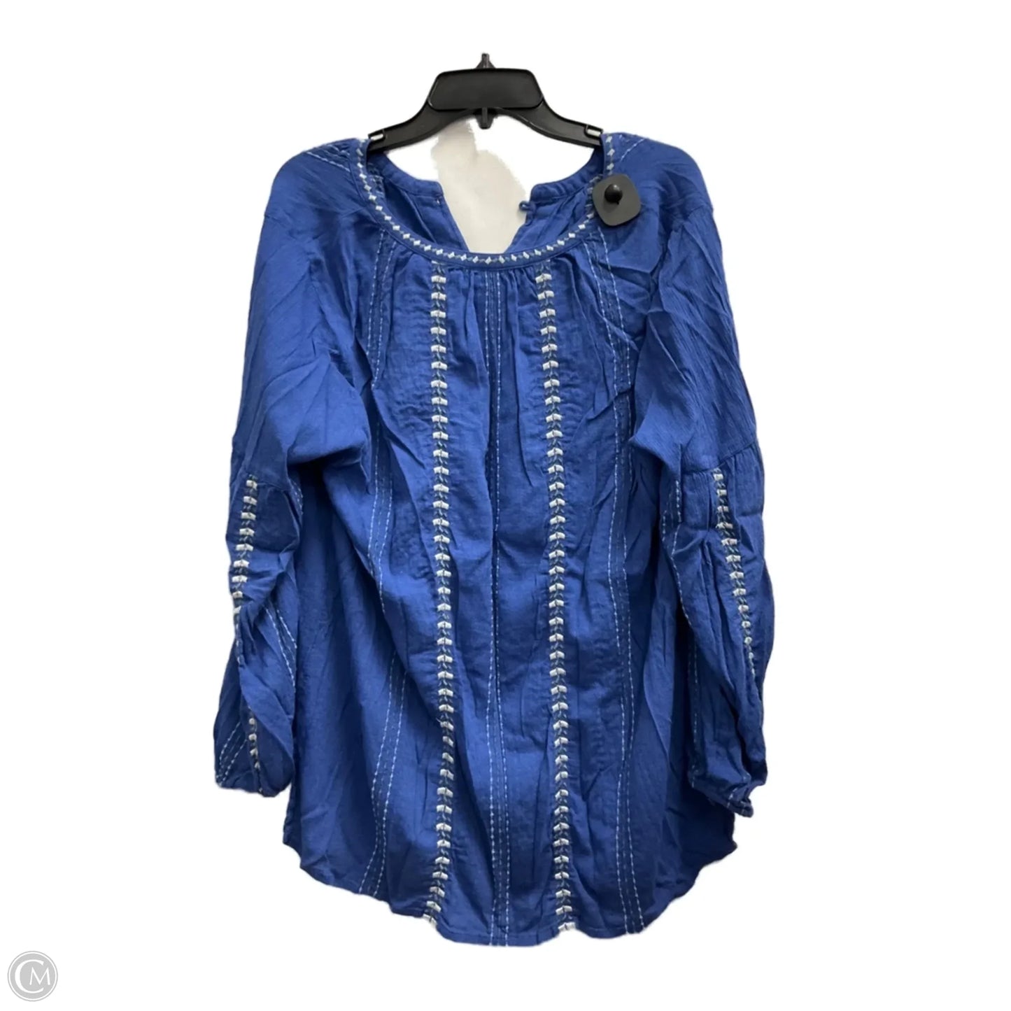 Top Long Sleeve By J. Jill In Blue, Size: L