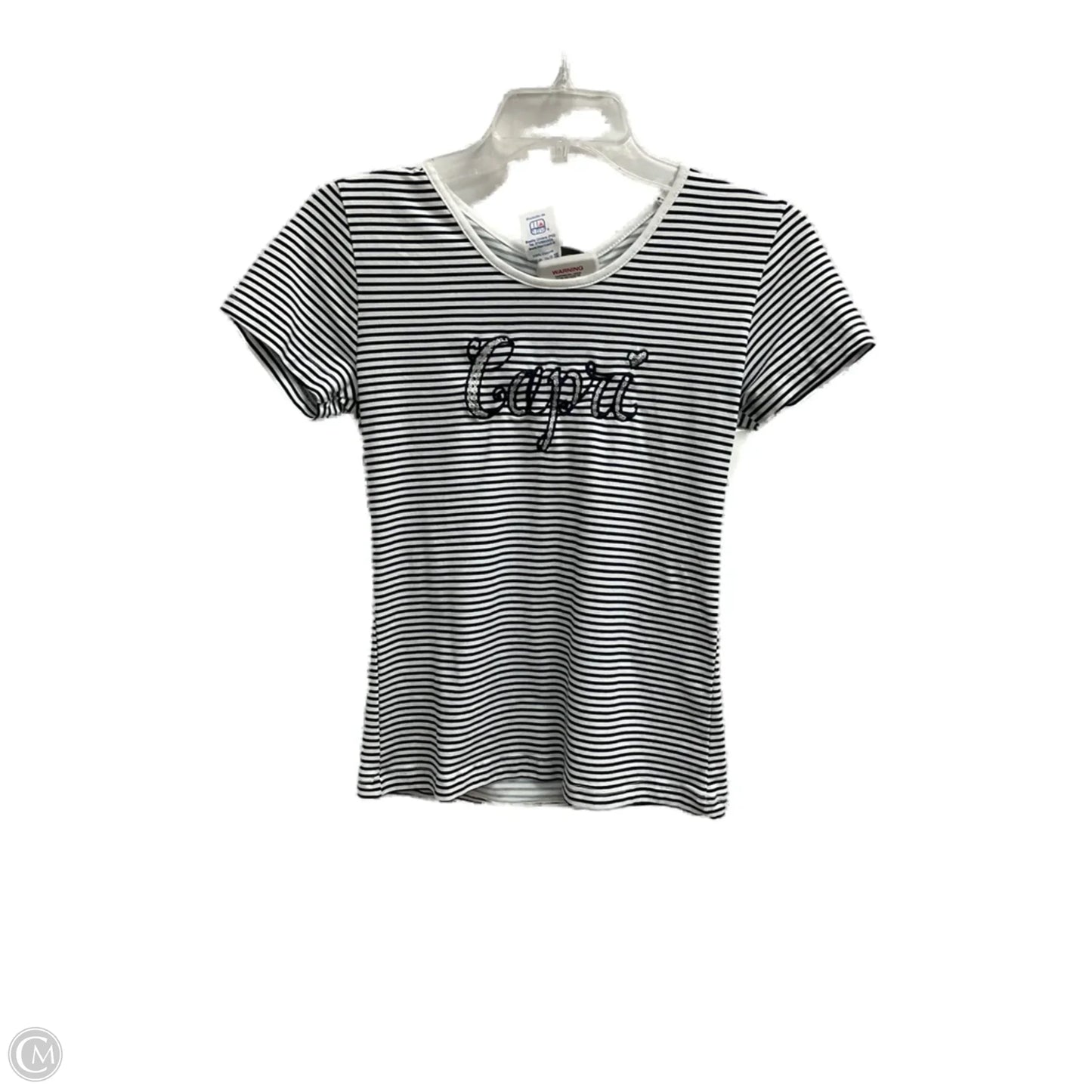 Top Short Sleeve By Clothes Mentor In Striped Pattern, Size: M