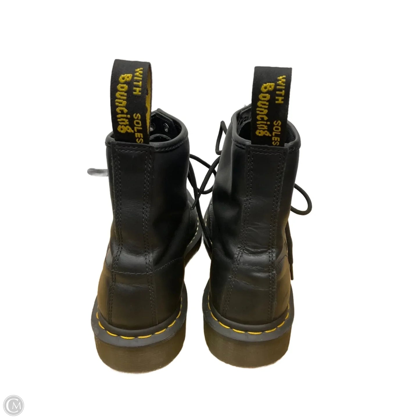 Boots Leather By Dr Martens In Black, Size: 9