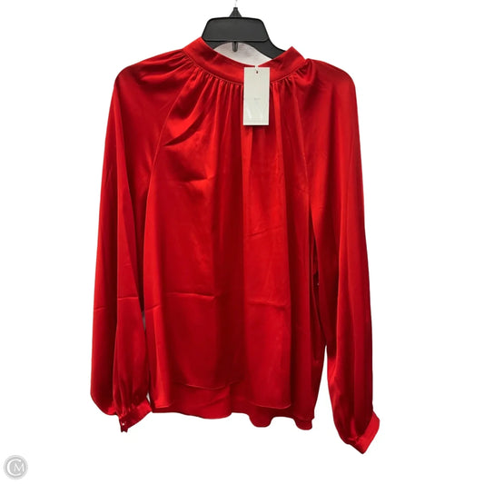 Top Long Sleeve By Worthington In Red, Size: Xl