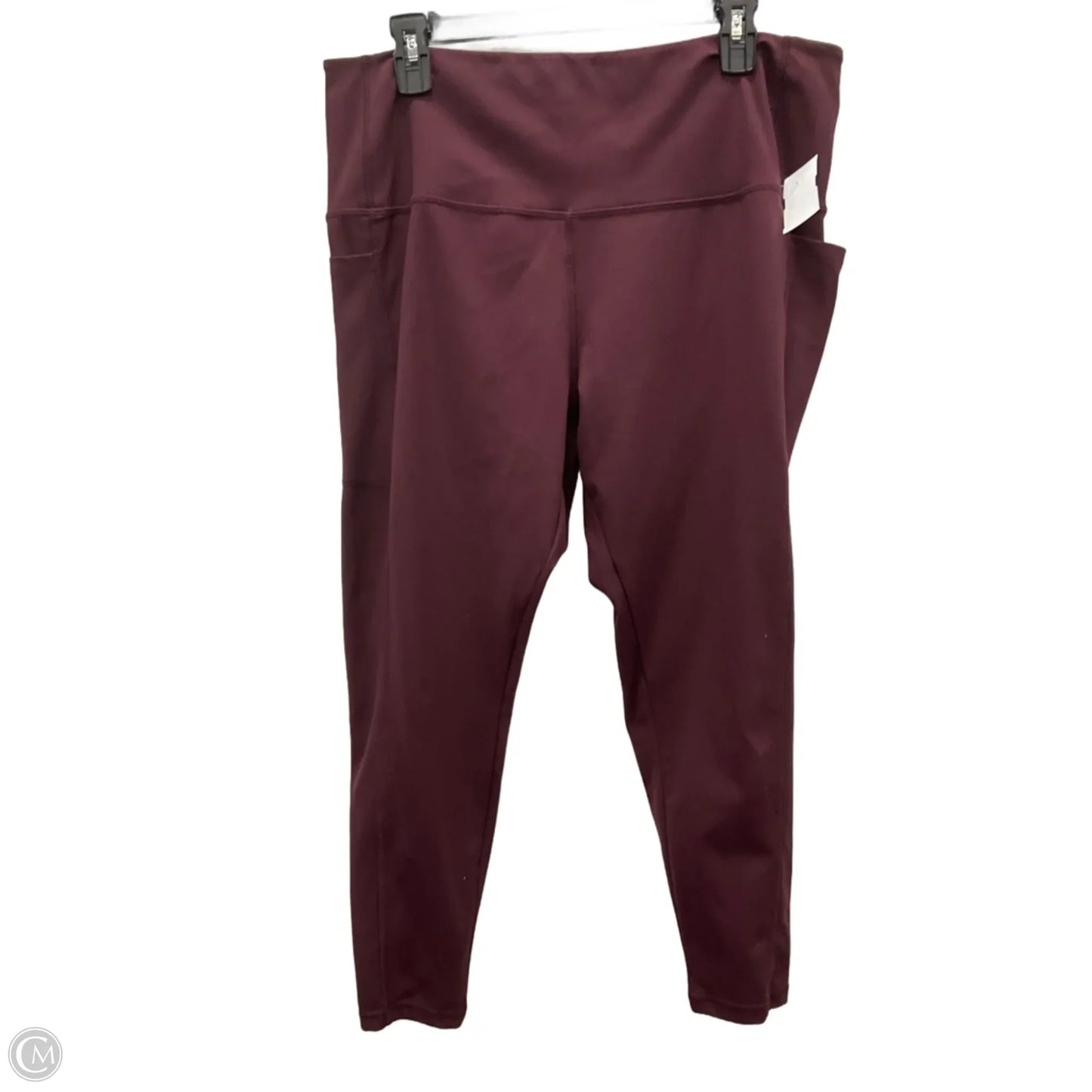 Athletic Leggings By Danskin In Maroon, Size: Xxl
