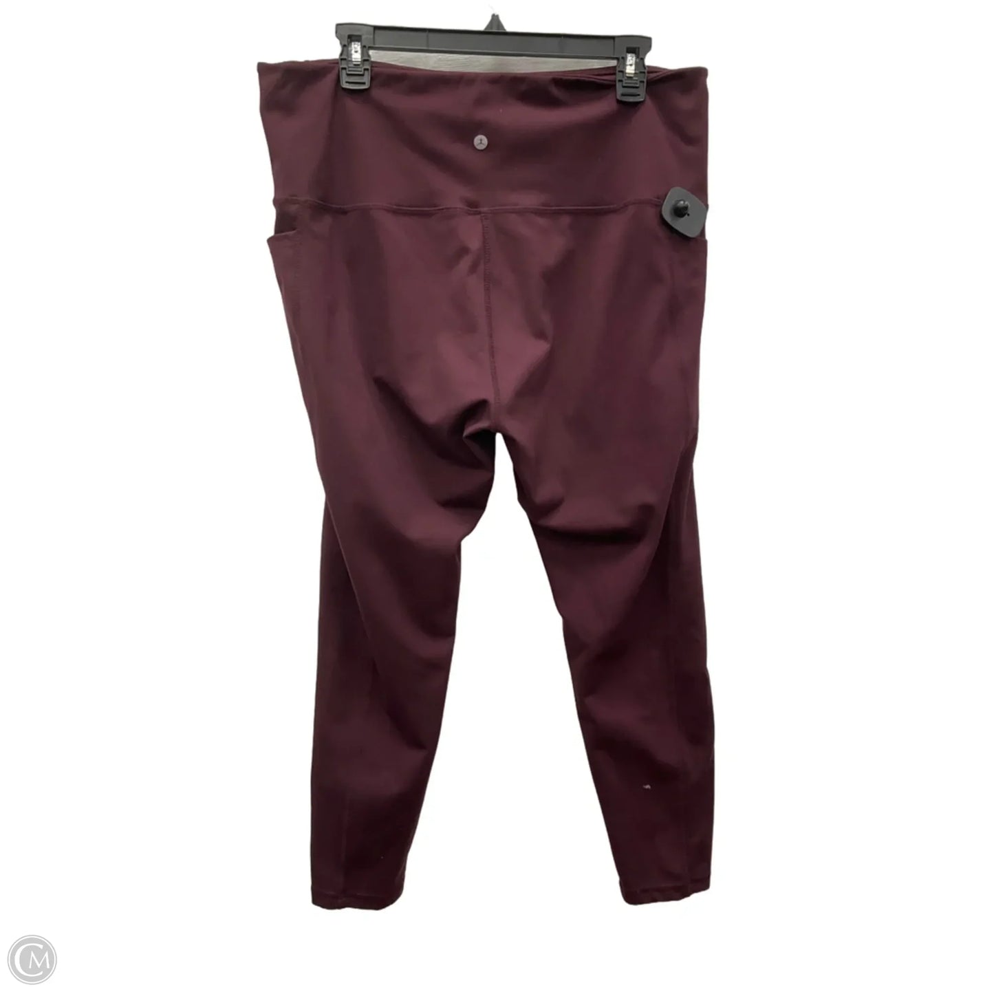 Athletic Leggings By Danskin In Maroon, Size: Xxl