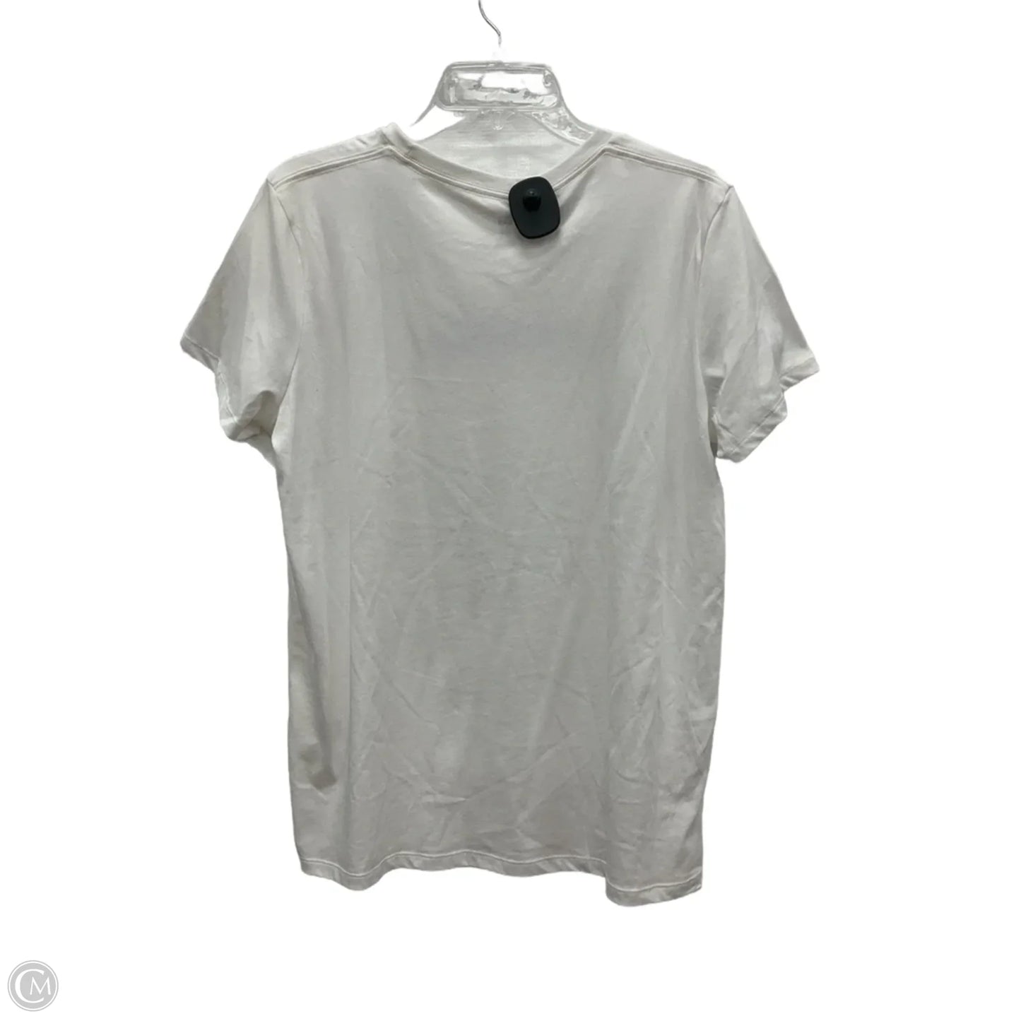 Athletic Top Short Sleeve By Under Armour In White, Size: L