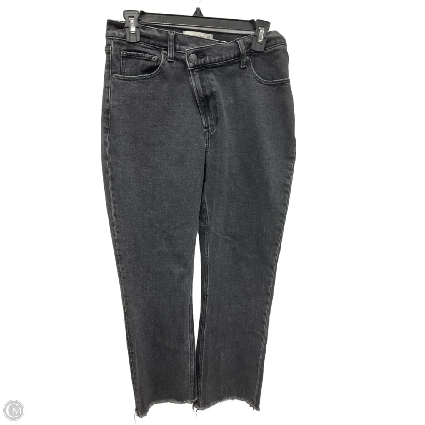 Jeans Straight By Abercrombie And Fitch In Black Denim, Size: 8